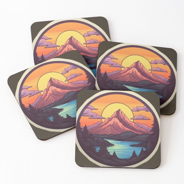 Item preview, Sunset Mountainscape Print by kidkye designed and sold by kidkye.