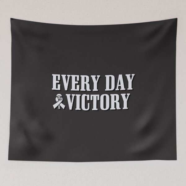 Item preview, lung cancer Awareness white ribbon every day victory designed and sold by shaderepublic.