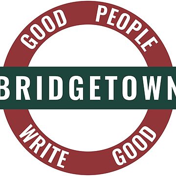 Artwork thumbnail, Good People Write Good Bridgetown Sticker by kartedrop