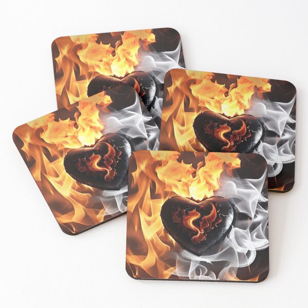 Item preview, Heart of stone amidst flames designed and sold by Rostislav Bouda.