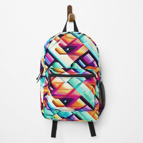 Item preview, Abstract game of colorful convex rectangles in muted colors blue and orange designed and sold by JaroDesign2023.