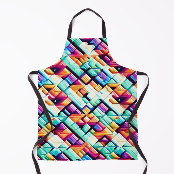 Item preview, Abstract game of colorful convex rectangles in muted colors blue and orange designed and sold by JaroDesign2023.