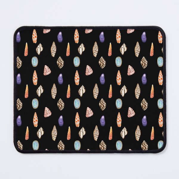 Item preview, Textured, patterned seashell pattern, black designed and sold by Naty Design Prague.