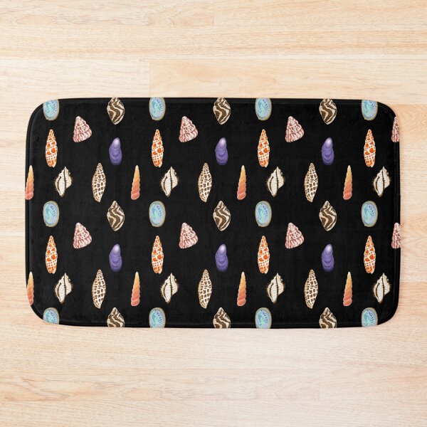 Item preview, Textured, patterned seashell pattern, black designed and sold by Naty Design Prague.