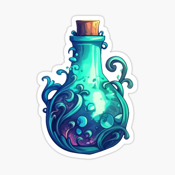 Mystic Cartoon Potion Bottle Magic Potion | Sticker