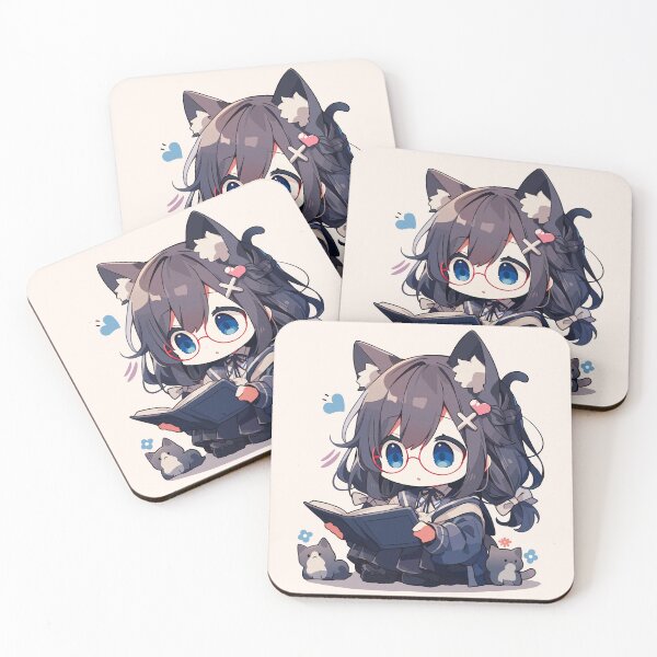 Item preview, Literary Whiskers designed and sold by Chibi Cat Art Corner.