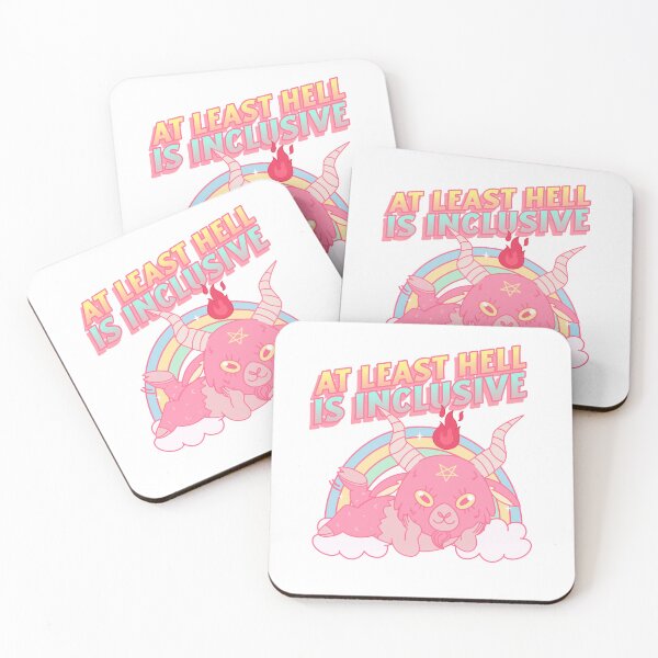 Item preview, At Least Hell is Inclusive Pink Cute Baby Baphomet Satanic Design designed and sold by saltyfoxprints.