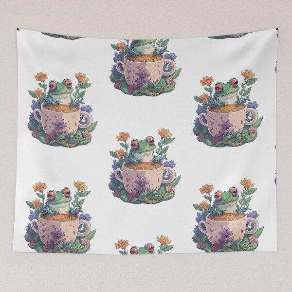 Item preview, Floral Frog and Coffee Delight designed and sold by hudaG.