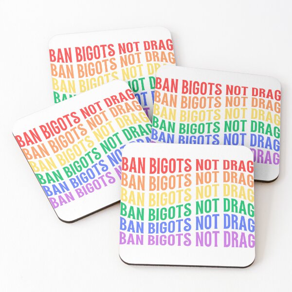 Item preview, Ban Bigots Not Drag Rainbow Pride designed and sold by saltyfoxprints.