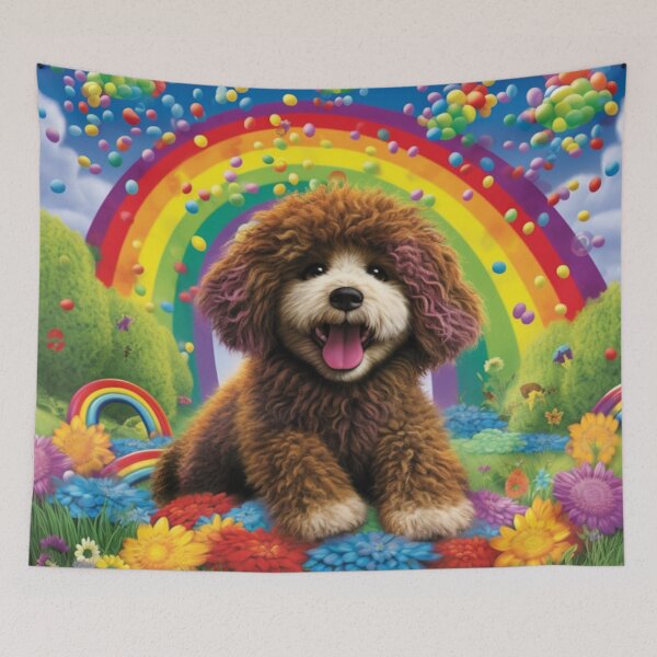 Item preview, Rainbow Pup: Bursting with Playful Delight designed and sold by luvablelifeform.