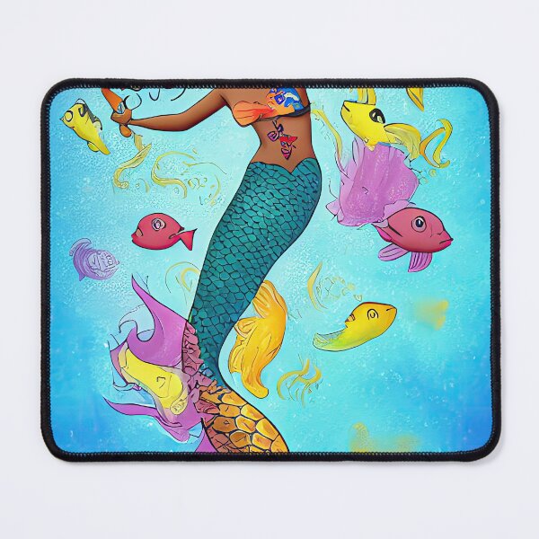 Item preview, African American Mermaid - AI Art, Modern Home Decor, Illustration designed and sold by casaai.