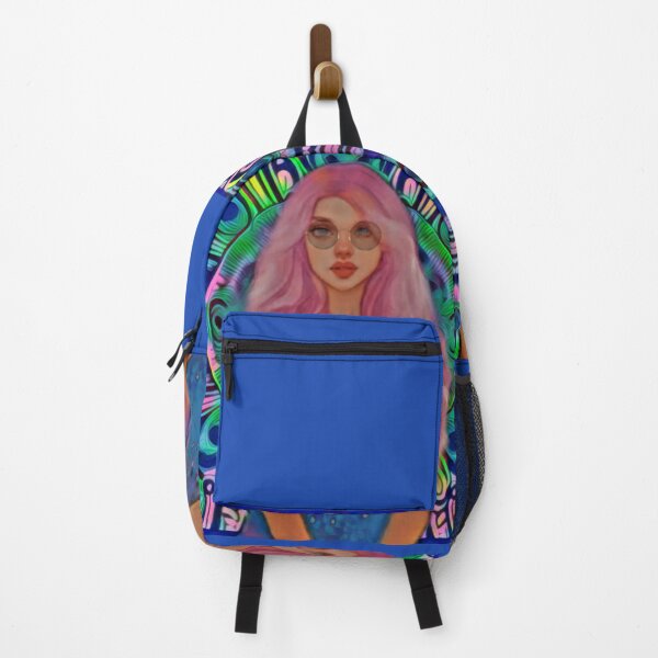 Item preview, Hippie girl - psychedelic colorful portrait - photo collage designed and sold by kikidu21.