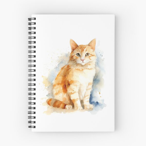 Item preview, Orange Tabby Cat watercolor drip art designed and sold by EmmaFinchDesign.