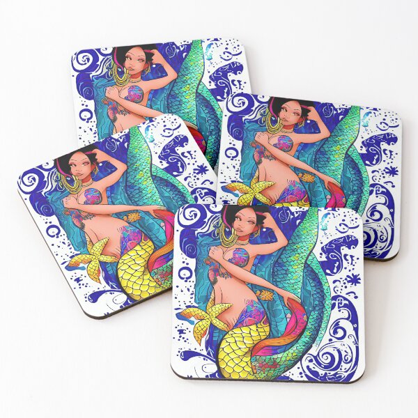 Item preview, African American Mermaid - AI Art designed and sold by casaai.