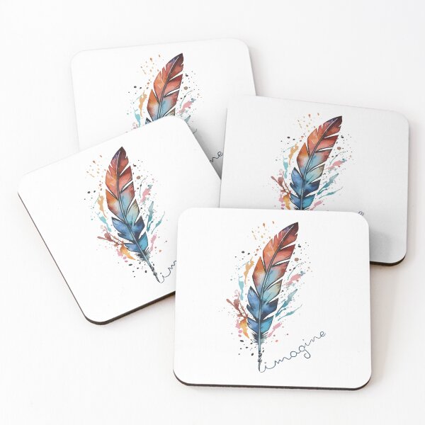 Item preview, Colorful Aesthetic Imagine Writer Feather designed and sold by DorotaO.