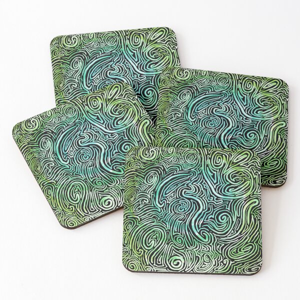 Item preview, Jade Swirl Waves designed and sold by KitKattyDesigns.