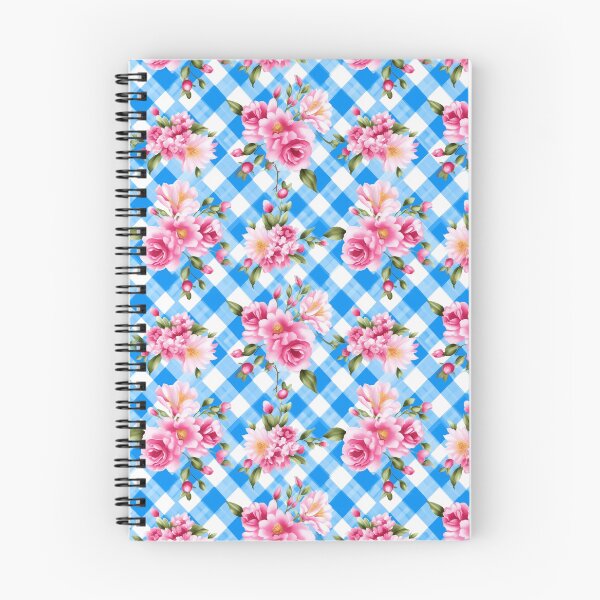 Item preview, gingham pattern with pink flowers designed and sold by taylergam.