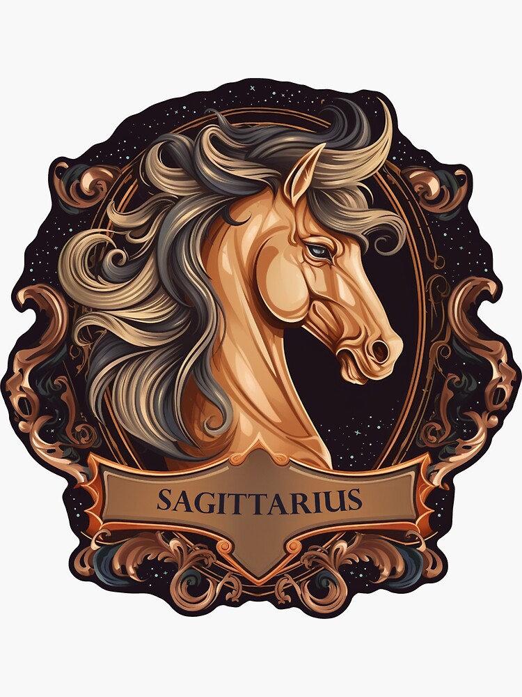 Sagittarius Zodiac Heraldic Crest