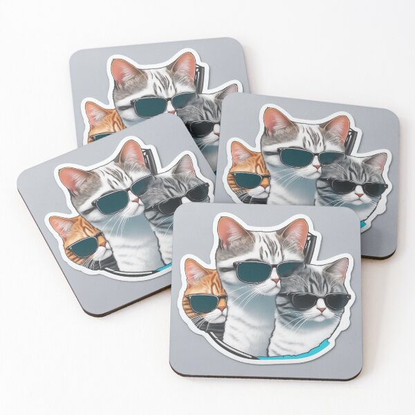 Item preview, Cool Kitties Sticker-pack Sticker designed and sold by spower93.
