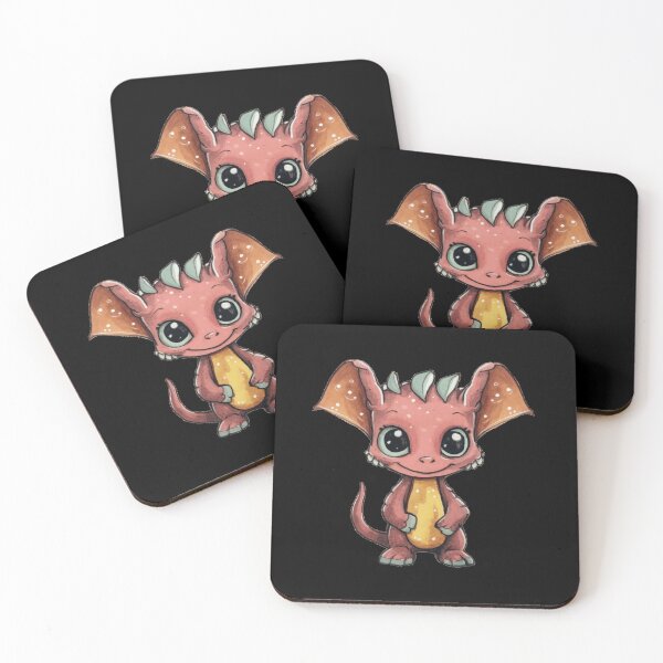 Item preview, Cute Pink Hoofed Dragon Illustration designed and sold by SubtleSplit.