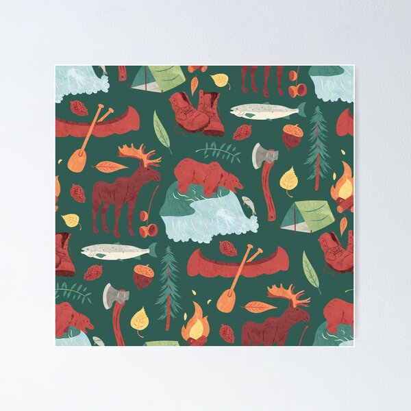 Item preview, Deep Woods repeating patten designed and sold by CozyPtarmigan.