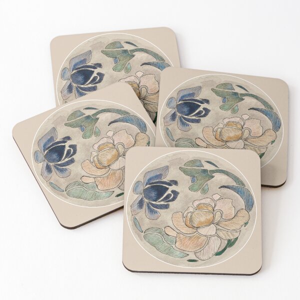 Item preview, Art Nouveau Silk Rose Embroidery Watercolor designed and sold by Raven-of-Art.