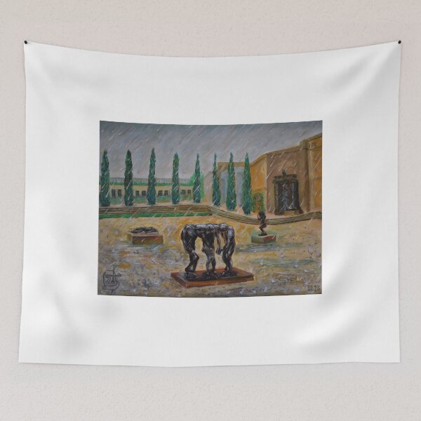 Item preview, Oil Painting - Rodin Sculpture Garden at Stanford University  designed and sold by Igor Pozdnyakov.