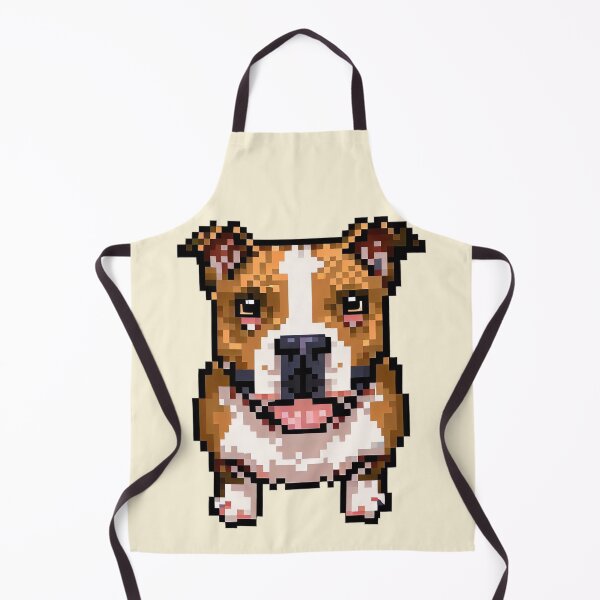 Item preview, Amstaff Dog Pixel Portrait in 2D - Pixel Dog Art designed and sold by Woof-n-Wear.