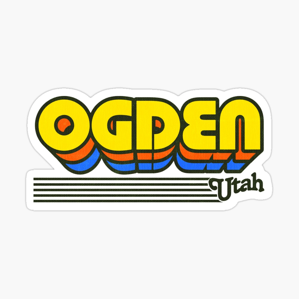 Ogden, Utah | Retro Stripes Sticker