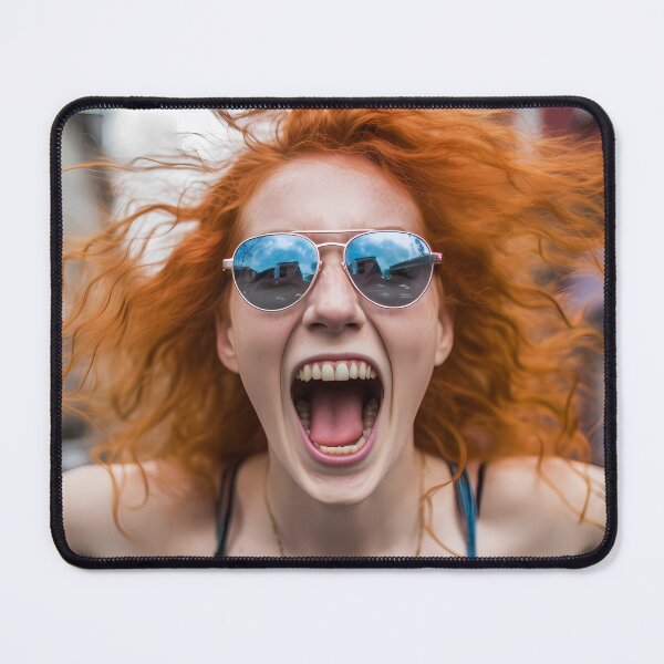 Item preview, Redhead screams her power designed and sold by Karl Aldinger.