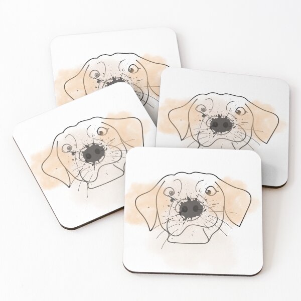 Item preview, Friendly Dog's Smile: Shades of Beige and Brown designed and sold by JIArtistry.