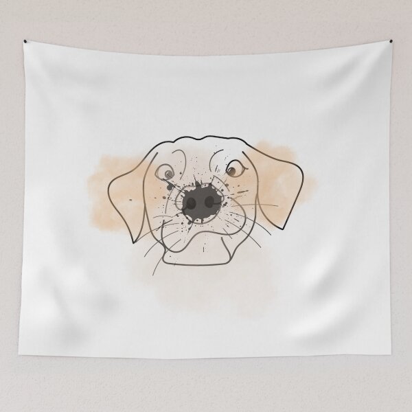 Item preview, Friendly Dog's Smile: Shades of Beige and Brown designed and sold by JIArtistry.