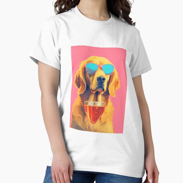 Item preview, Golden Retriever mit Sonnenbrille – Cooler Cocktailhund designed and sold by Straya75.