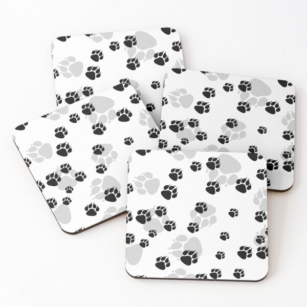 Item preview, Black and gray pet footprints  designed and sold by ReflectedCrafts.