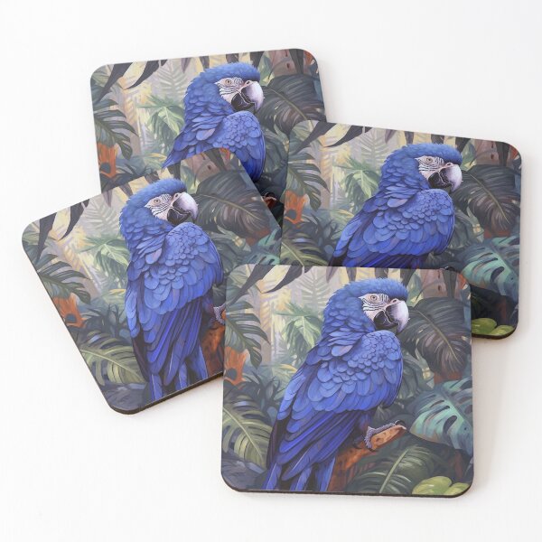 Item preview, Hyacinth Macaw Parrot in Jungle designed and sold by rcwm.