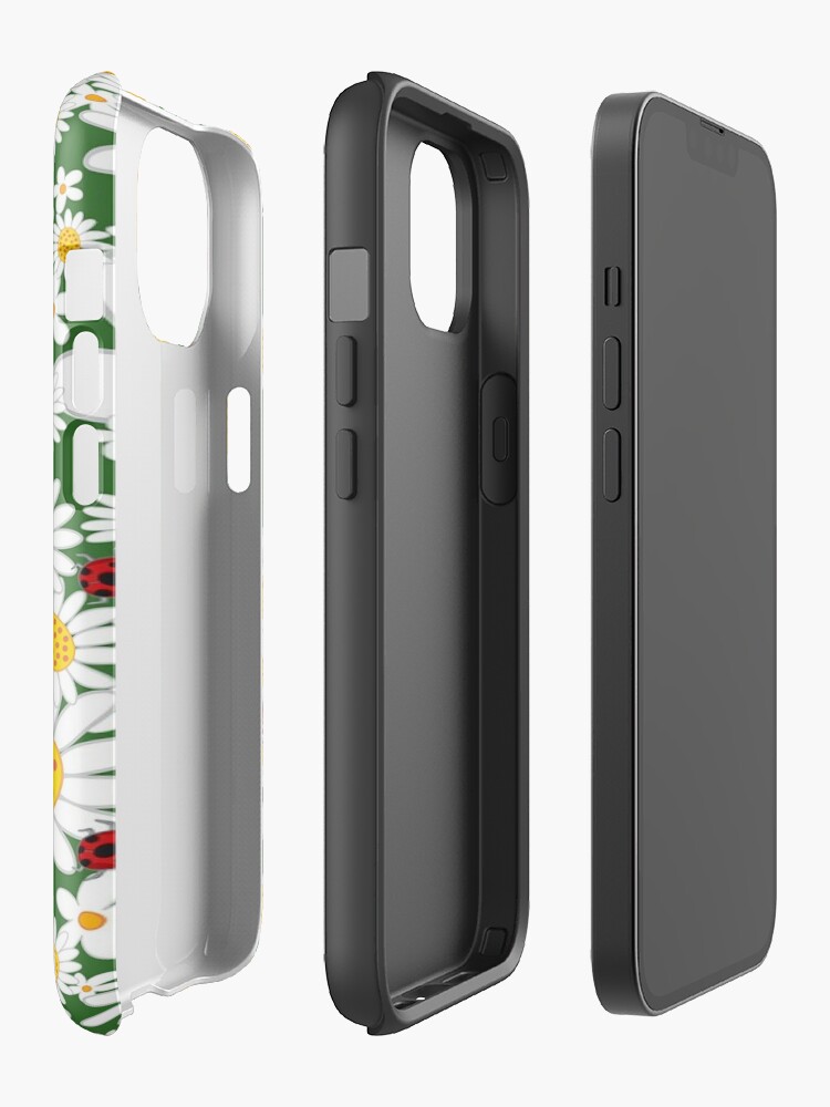 Discover Whimsical Summer White Daisies and Red Ladybugs © fatfatin | iPhone Case
