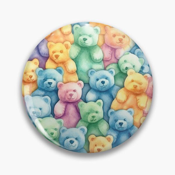 Item preview, Watercolour Gummy Bears Seamless Pattern designed and sold by PatternStudios.