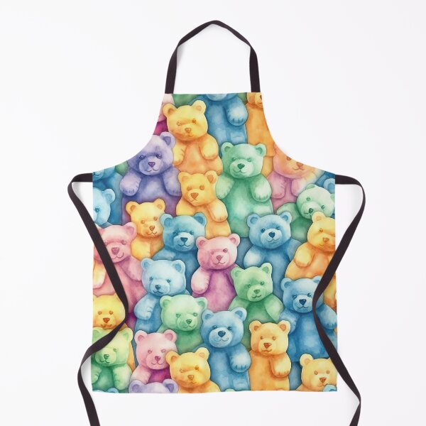 Item preview, Watercolour Gummy Bears Seamless Pattern designed and sold by PatternStudios.