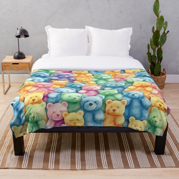 Item preview, Watercolour Gummy Bears Seamless Pattern designed and sold by PatternStudios.