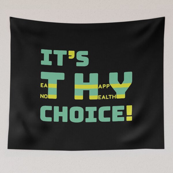 Item preview, It's Thy Choice! Eat Happy Not Healthy - funny Gifts for free happy people designed and sold by HiddenDimensi0n.