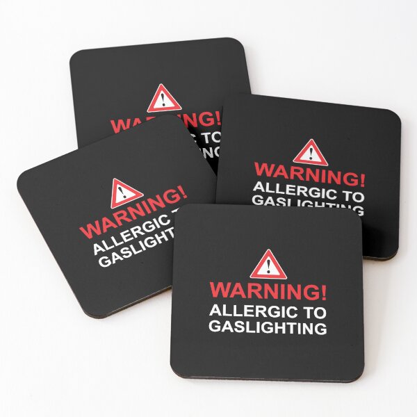 Item preview, Allergic to gaslighting in white text designed and sold by Politics-Corner.