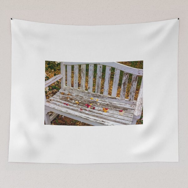 Item preview, Old Garden Bench With Rose Petals designed and sold by Garry Gay.