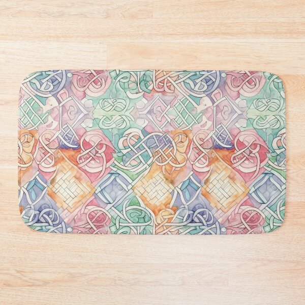 Item preview, "Springtime Celtic Weavings" - Serene Celtic Knotwork Watercolor Design in Spring Pastels designed and sold by stateofhuman.