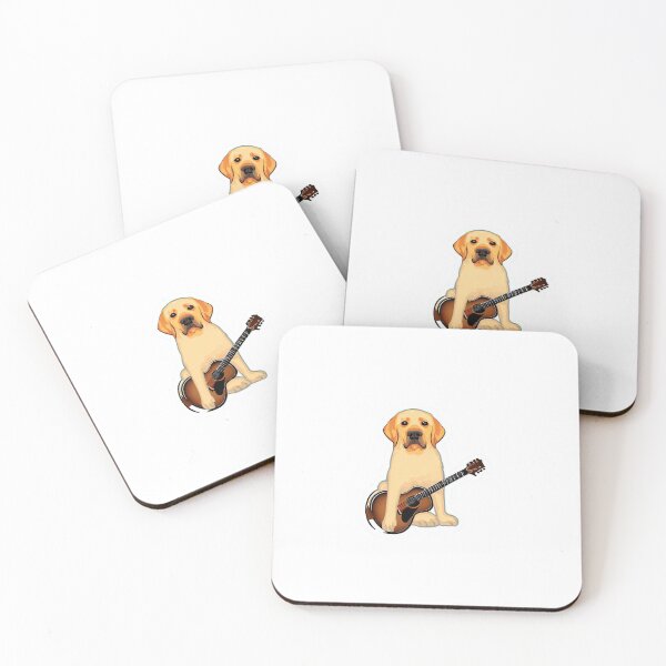 Item preview, Yellow labrador playing a guitar designed and sold by timgd22.