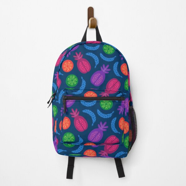 Item preview, TROPICAL FRUITS WITH LOTSA DOTS in Juicy Summer Beach Brights on Deep Blue - UnBlink Studio by Jackie Tahara designed and sold by Jackie Tahara of UnBlink Studio.