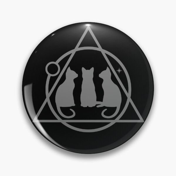 Item preview, Three Gray Shadow Cats Magic Circle Triangle designed and sold by Depic Spirit.