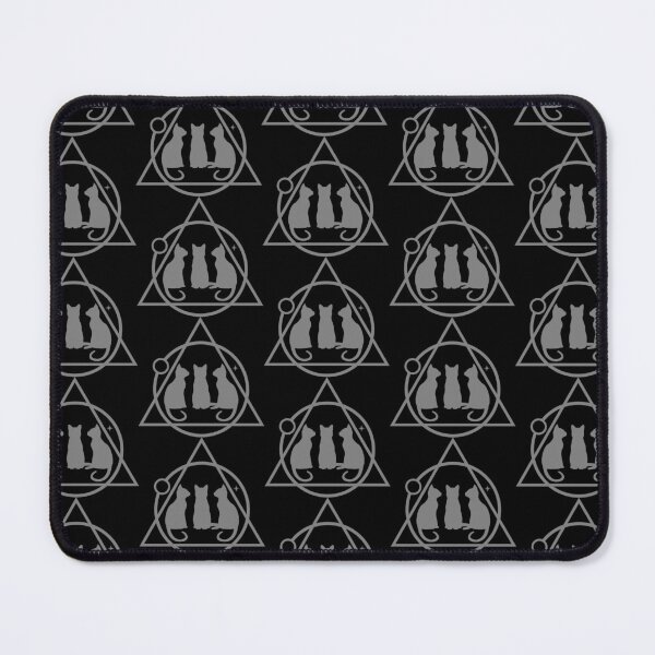 Item preview, Three Gray Shadow Cats Magic Circle Triangle designed and sold by Depic Spirit.