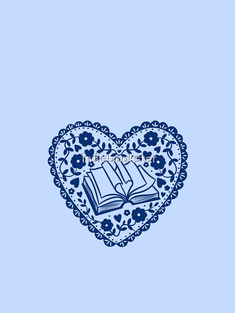 Thumbnail 4 von 4, iPhone-Hülle, blaues Bücherherz designt und verkauft von indiebookster.