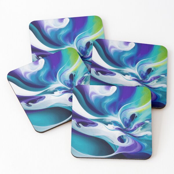 Item preview, Enigmatic Elixir 2: A mesmerizing fusion of blue, purple, and green in a swirling symphony of abstract allure. designed and sold by Nustudios.