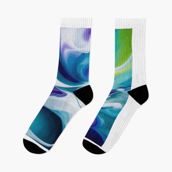 Item preview, Enigmatic Elixir 2: A mesmerizing fusion of blue, purple, and green in a swirling symphony of abstract allure. designed and sold by Nustudios.